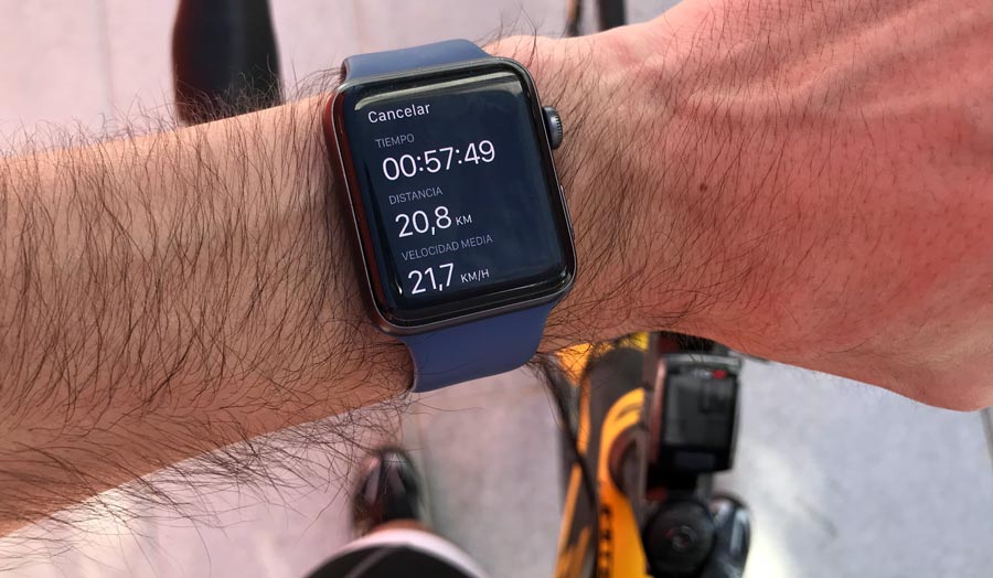 aplicación de strava en el apple watch