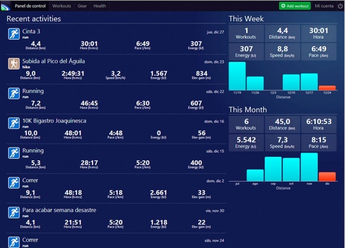 SportTracks.mobi, la nueva versión web de SportTracks