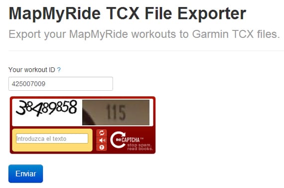 mapmyrun export tcx captura 2 pdr