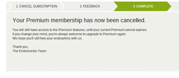 cancelar endomondo premium 2