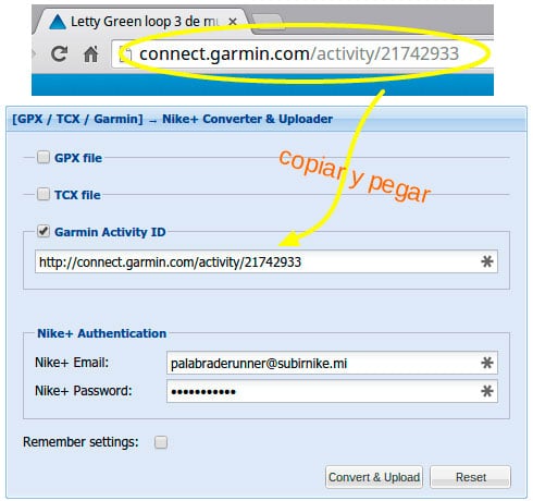 Cómo subir archivos GPX y Garmin a Nike+