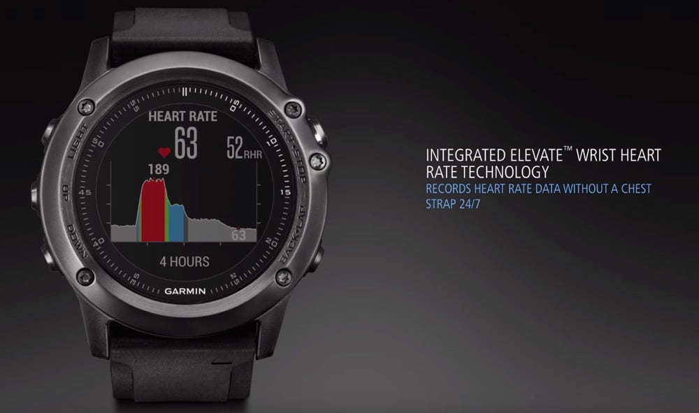 Pulsometro Garmin ® Fenix 3 Zafiro con cinta pectoral