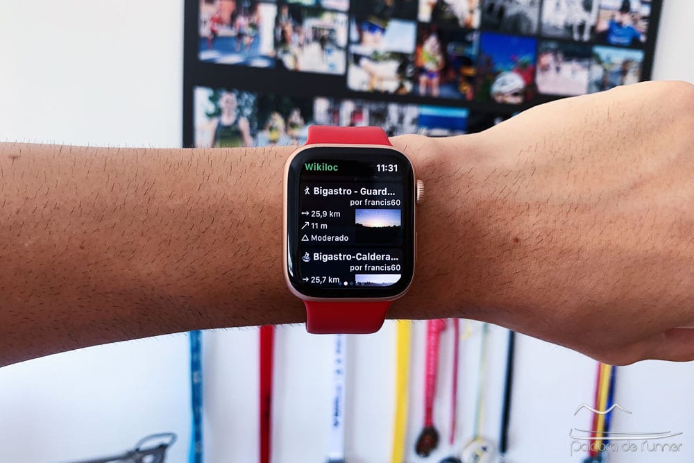 rutas en el apple watch con wikiloc