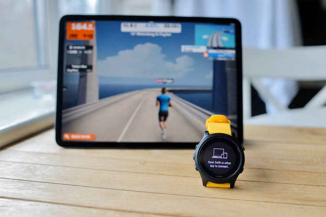 Zwift run con reloj garmin