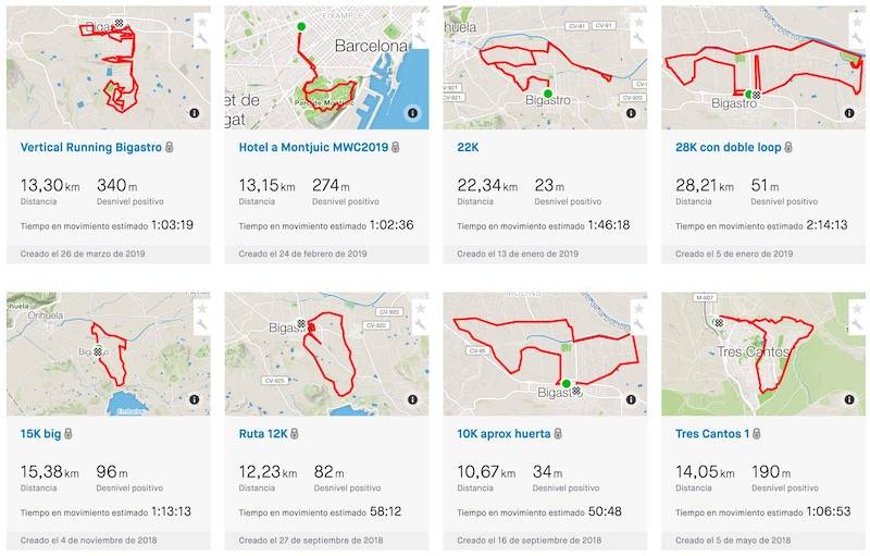 rutas strava creadas