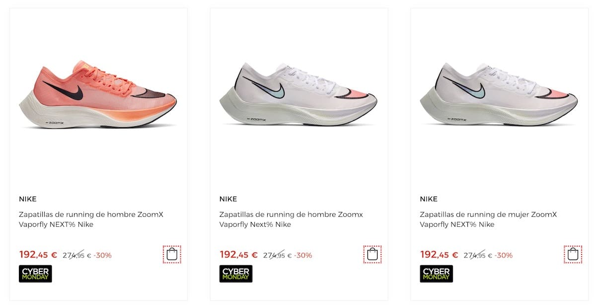 ofertas cyber monday vaporfly