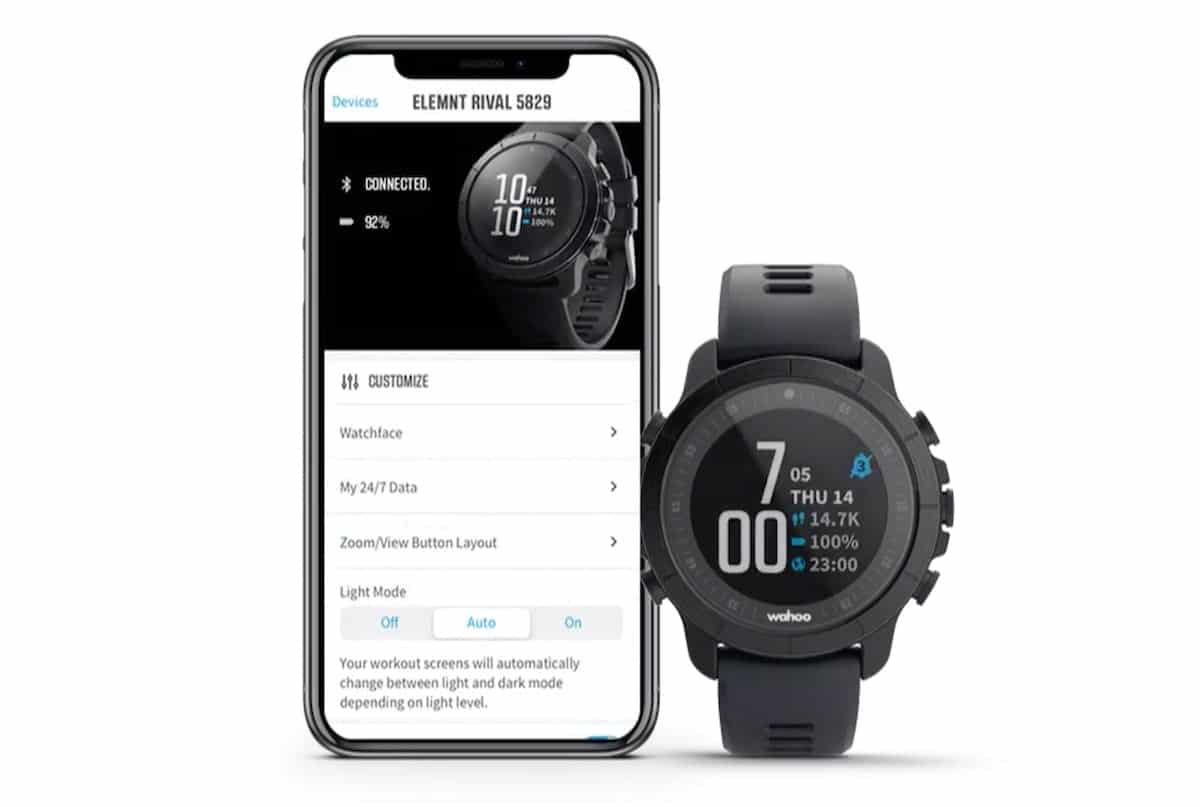 wahoo elemnt rival app