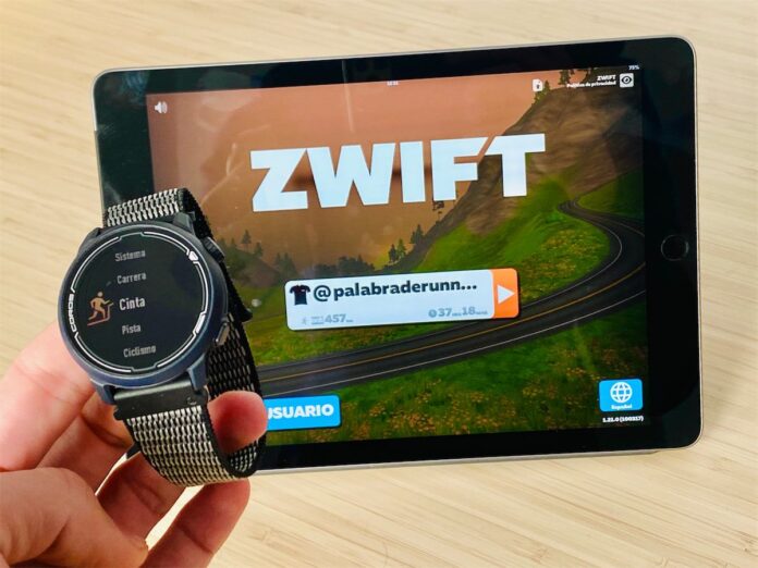 coros zwift carrera virtual run