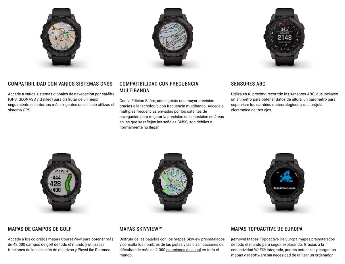 mapas garmin fenix 7 navegacion