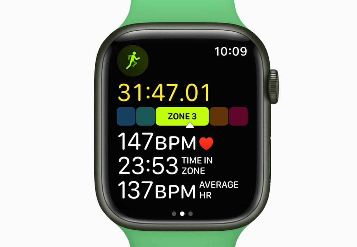 zonas pulso frecuencia cardiaca apple watch watchos 9