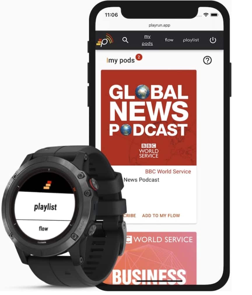 playrun app podcast garmin