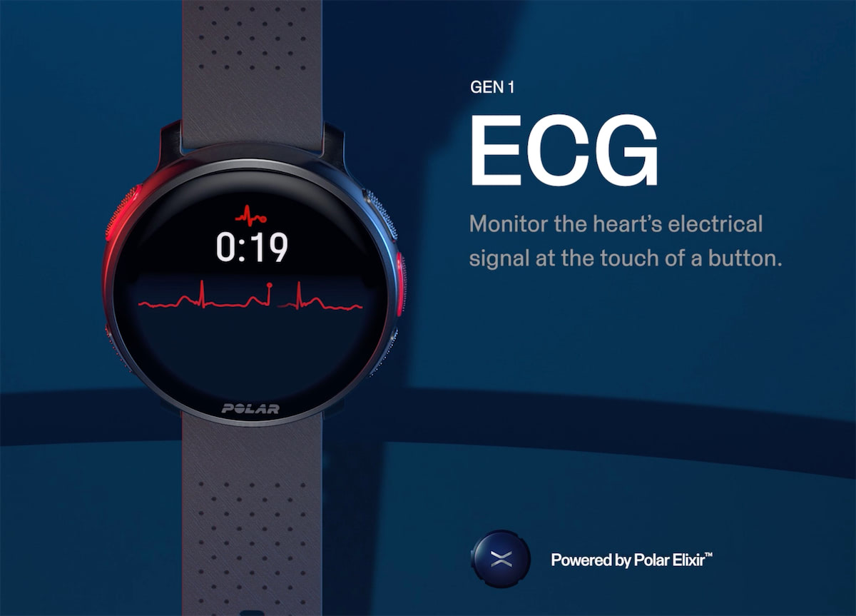 Electrocardiograma ECG en Polar Vantage V3