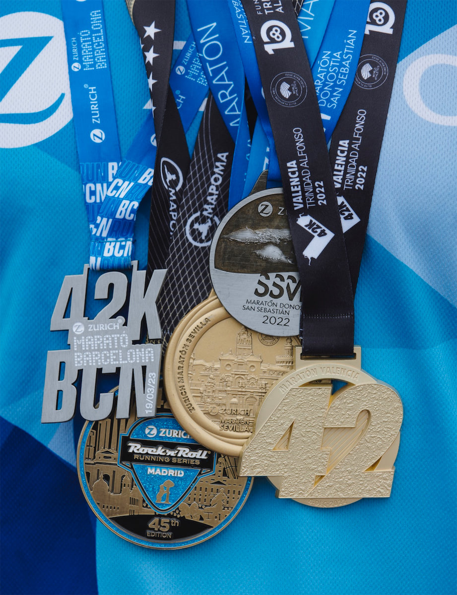 medallas reto las 5 grandes maratones espana