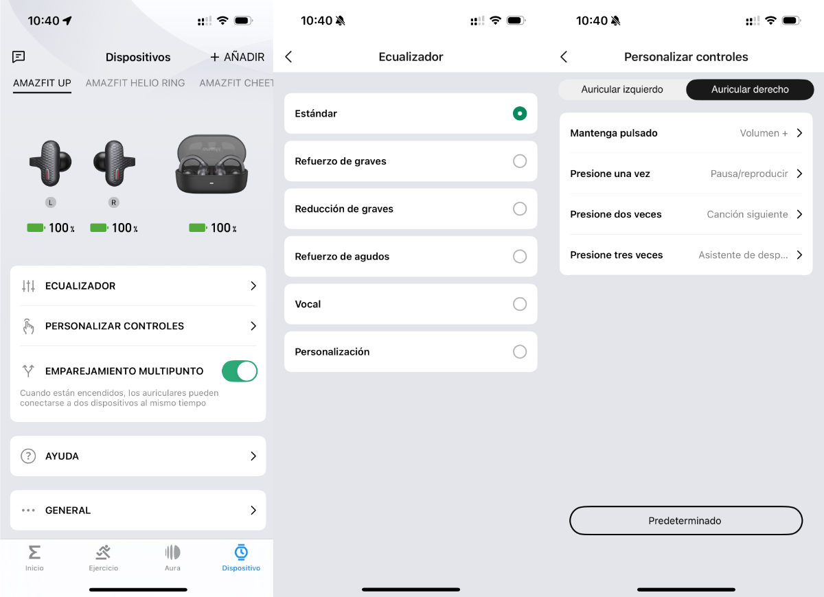 amazfit up app zepp configuracion